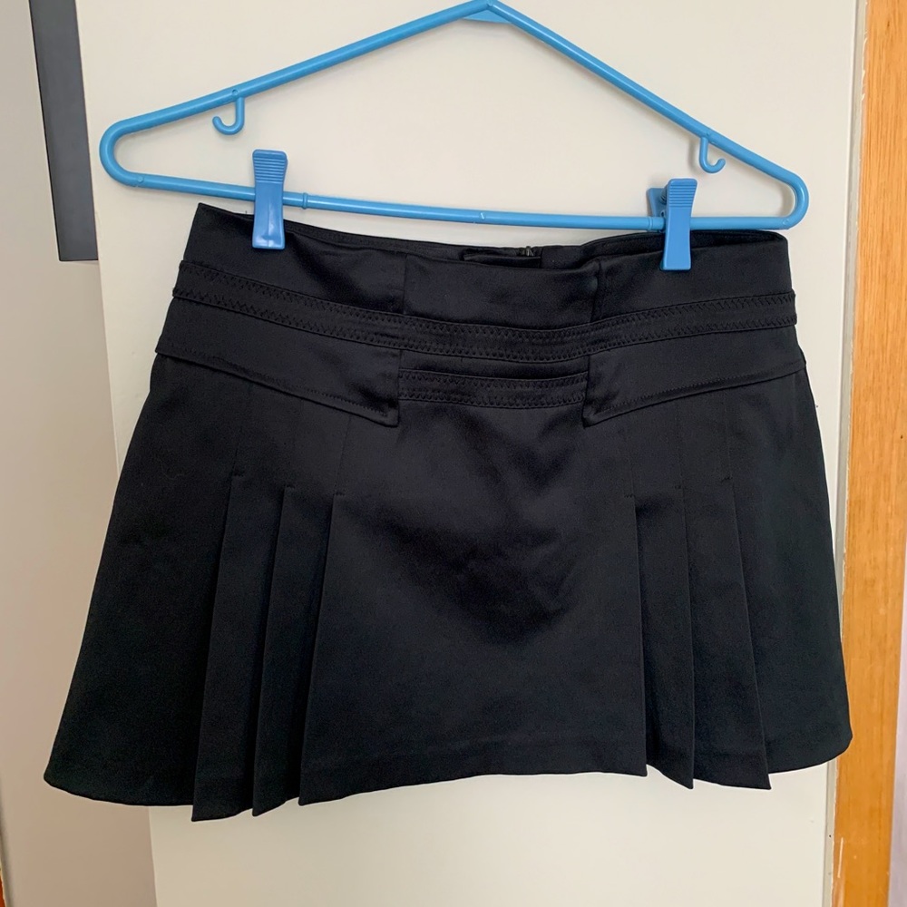 Satin pleated Mini skirt